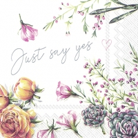 Napkins 33x33 cm - JUST SAY YES