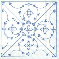 Servietten 33x33 cm - INDISCH BLAU