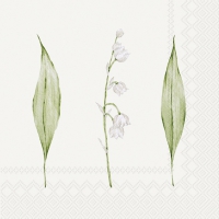 Serviettes 33x33 cm - LILY OF THE VALLEY cream
