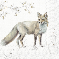 Napkins 33x33 cm - WOODLAND FOX nature