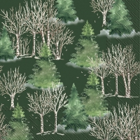 Serviettes 33x33 cm - FOREST GROVE dark green
