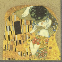 Serviettes 33x33 cm - DER KUSS gold