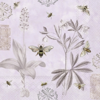 Serviettes 33x33 cm - WILD HONEY FLOWERS light lilac