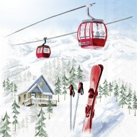 Serviettes 33x33 cm - SNOWY HOLIDAYS
