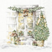Serviettes 33x33 cm - SIMPLE SEASON WELCOME cream