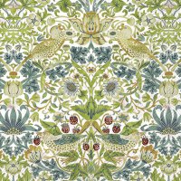 Servietten 33x33 cm - STRAWBERRY THIEF (V&A) white