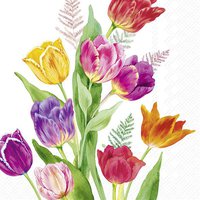 Servilletas 33x33 cm - BRIGHT TULIPS