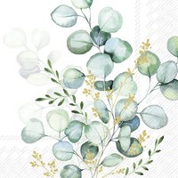 餐巾33x33厘米 - EUCALYPTUS BOUQUET gold