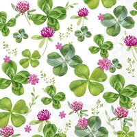 Servietten 33x33 cm - FOUR LEAF CLOVER
