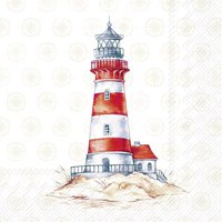 Serviettes 33x33 cm - LIGHTHOUSE cream