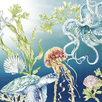 Serviettes 33x33 cm - DEEP BLUE SEA