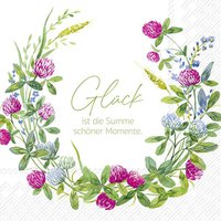 Serviettes 33x33 cm - GLÜCK IST ... green