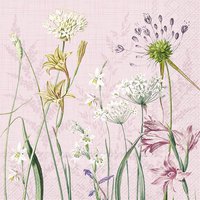 Servietten 33x33 cm - LOVELY GRASSES rose