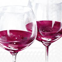 餐巾33x33厘米 - RED WINE GLASSES