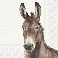 Servietten 33x33 cm - FARM DONKEY cream