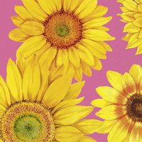 Servilletas 33x33 cm - JOYFUL SUNFLOWER pink