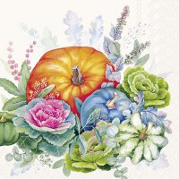 Servietten 33x33 cm - COLORFUL PUMPKIN cream
