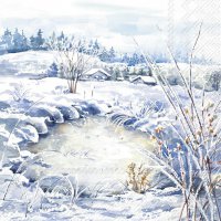 餐巾33x33厘米 - FROSTY LANDSCAPE