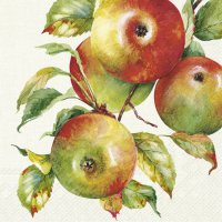 Napkins 33x33 cm - HOME GROWN APPLES cream