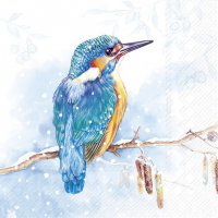 Napkins 33x33 cm - THE KINGFISHER light blue