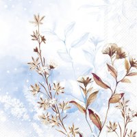 Napkins 33x33 cm - ICY BRANCHES light blue