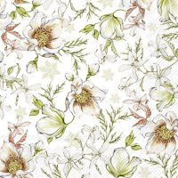 Napkins 33x33 cm - LINNEA white