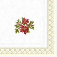 餐巾33x33厘米 - CLASSIC CHRISTMAS POINSETTIA g