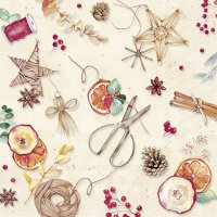 Napkins 33x33 cm - CINNAMON FLAVOR cream