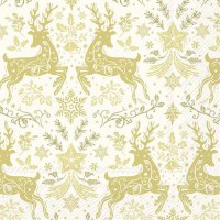 Napkins 33x33 cm - CHRISTMAS ORNAMENTS gold