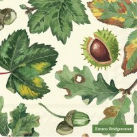 Napkins 33x33 cm - TREES AND LEAVES cream