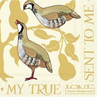 餐巾33x33厘米 - PARTRIDGE IN A PEAR TREE cream