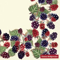 Servietten 33x33 cm - BLACKBERRIES cream