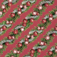 Servilletas 33x33 cm - CHRISTMAS GARLAND red