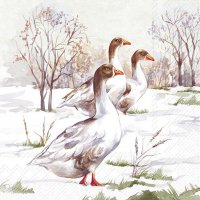Servilletas 33x33 cm - WINTER GEESE