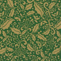 Napkins 33x33 cm - CHRISTMAS SPARKLE green gold