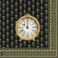 餐巾33x33厘米 - GOLDEN CLOCK black gold