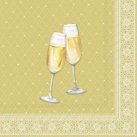 餐巾33x33厘米 - GOLDEN DRINKS cream gold