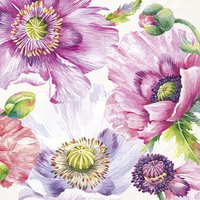 Serviettes 33x33 cm - GRACEFUL POPPY cream