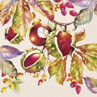 Servietten 33x33 cm - CHESTNUT MAGIC cream