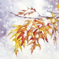 Servietten 33x33 cm - FROSTY LEAVES