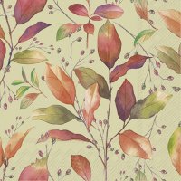 Napkins 33x33 cm - COLORFUL AUTUMN green