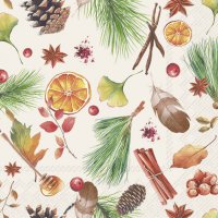 Napkins 33x33 cm - FALL POTPOURRI cream