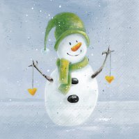 Napkins 33x33 cm - FROSTY IN THE SNOW blue