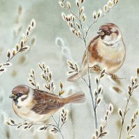 餐巾33x33厘米 - WINTER MELODY blue grey