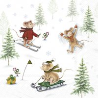 餐巾33x33厘米 - WINTER SNOW FUN