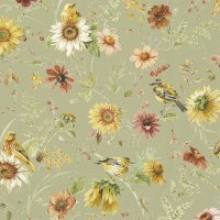 Napkins 33x33 cm - LATE SUMMER BEAUTIES green