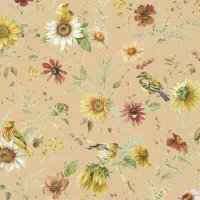 Napkins 33x33 cm - LATE SUMMER BEAUTIES apricot
