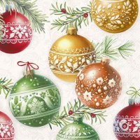 餐巾33x33厘米 - CHRISTMAS BUBBLES cream
