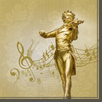 Servietten 33x33 cm - J. STRAUSS gold