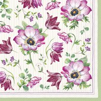 Napkins 33x33 cm - BLOSSOM WHISPER cream